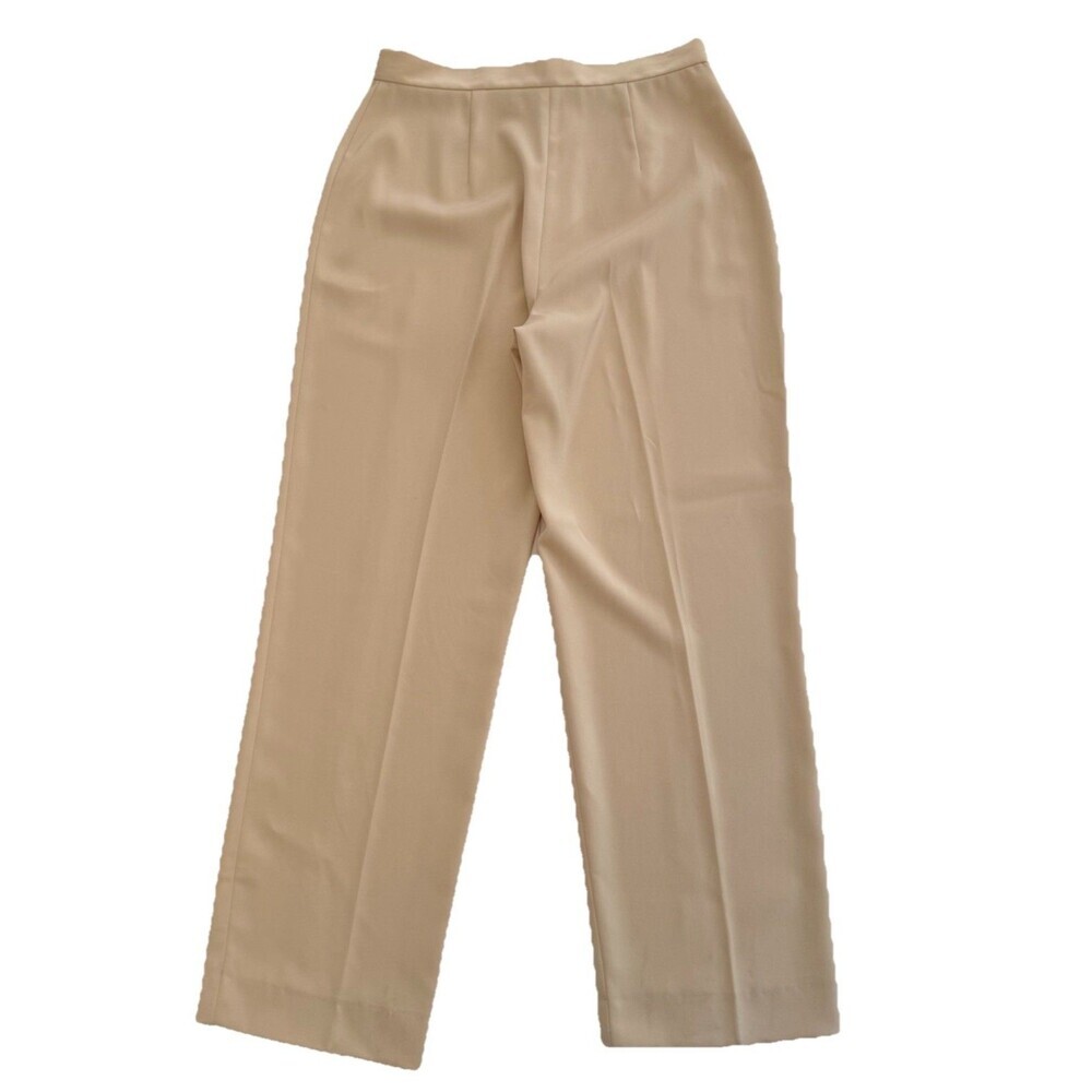 Vintage VN Womens Yellow Dress Pants Size 8 Button Zipper Trousers High Waist - Picture 2 of 12